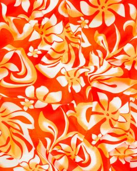 Polynesian fabric ORANA Orange - Tissushop